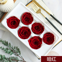 Rose Eternal Flower Rose Grade B Flower diy Flower Glass Cover Flower Box Factory Straight Hair Large Medium and Small Size