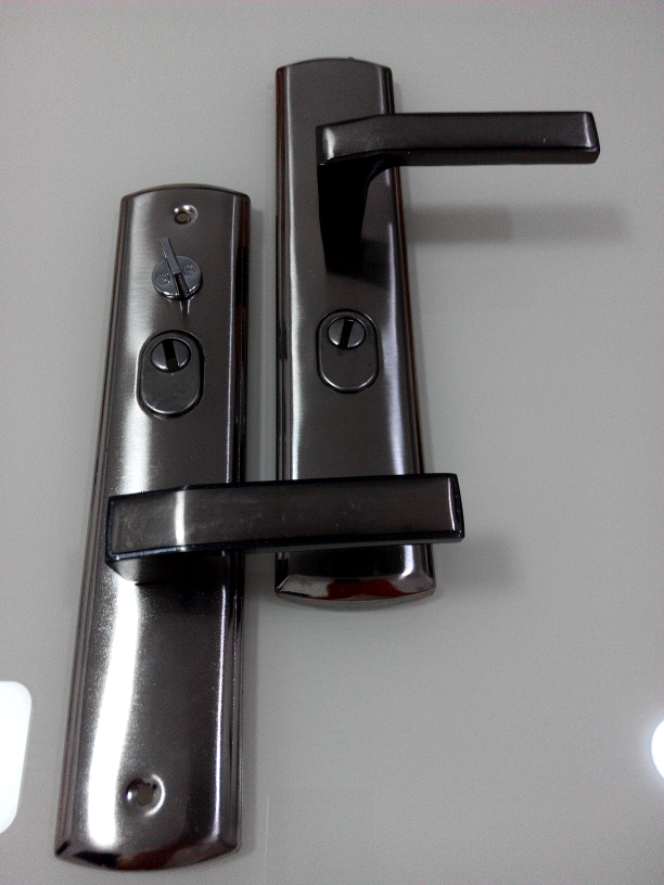 Buyang anti-theft door panel handle alloy large handle anti-theft door handle front solid handle handle handle lock