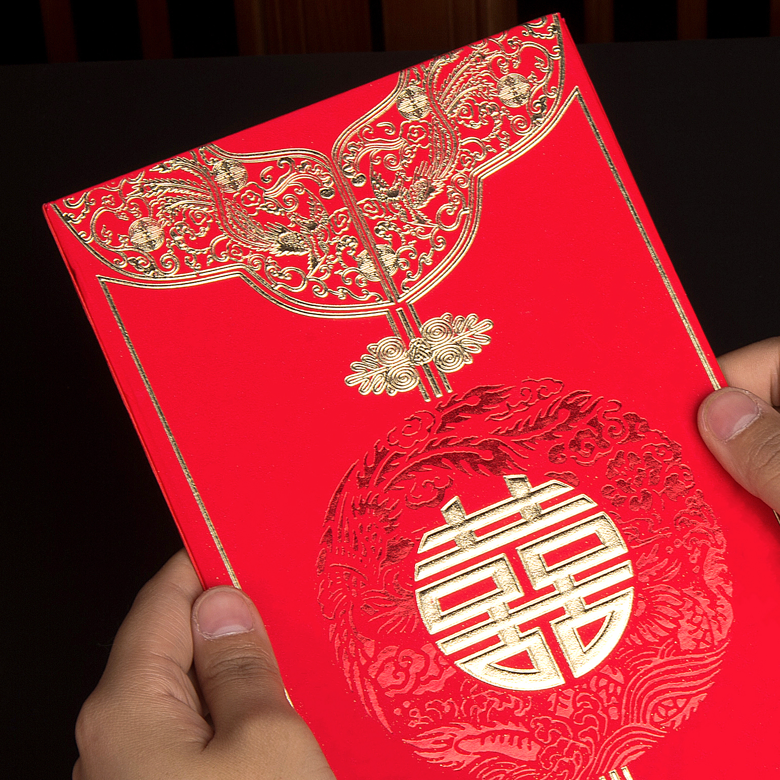 Invitation card wedding creative 2019 new personality wedding paste invitation card high-end Chinese style wedding invitation card