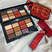  Spot NARS19 Christmas Limited Edition 12-color eye shadow palette Flash lipstick mona jane Jerry lisa