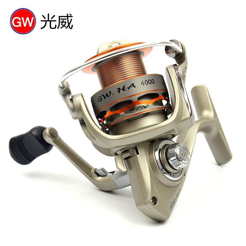 Light Wai GWHA1000-6000 Full Metal Head 6 Shaft Spinning Bike Fishing Wheels Sea Rod Iso Fishing Wire Wheel Lukan Rod Fish Wheel