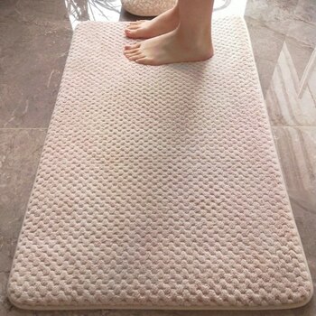 Thickened memory foam bathroom absorbent floor mat slow rebound sponge bedroom carpet door mat foot wiper mat bay window blanket