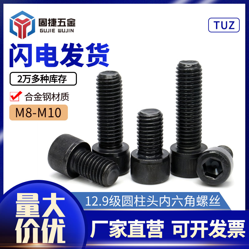 M8M10 TUZ12 grade 9 high strength Maohe alloy steel cup head screw cylindrical head socket head cap screw bolt
