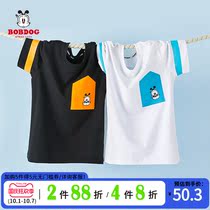 Babu childrens clothing boy short sleeve 2021 new summer childrens summer childrens round neck foreign style cartoon T-shirt