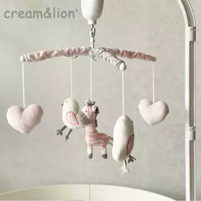 ins newborn baby bed bell music rotating baby comfort toys can bite cloth doll bedside music Bell 0-1 year old