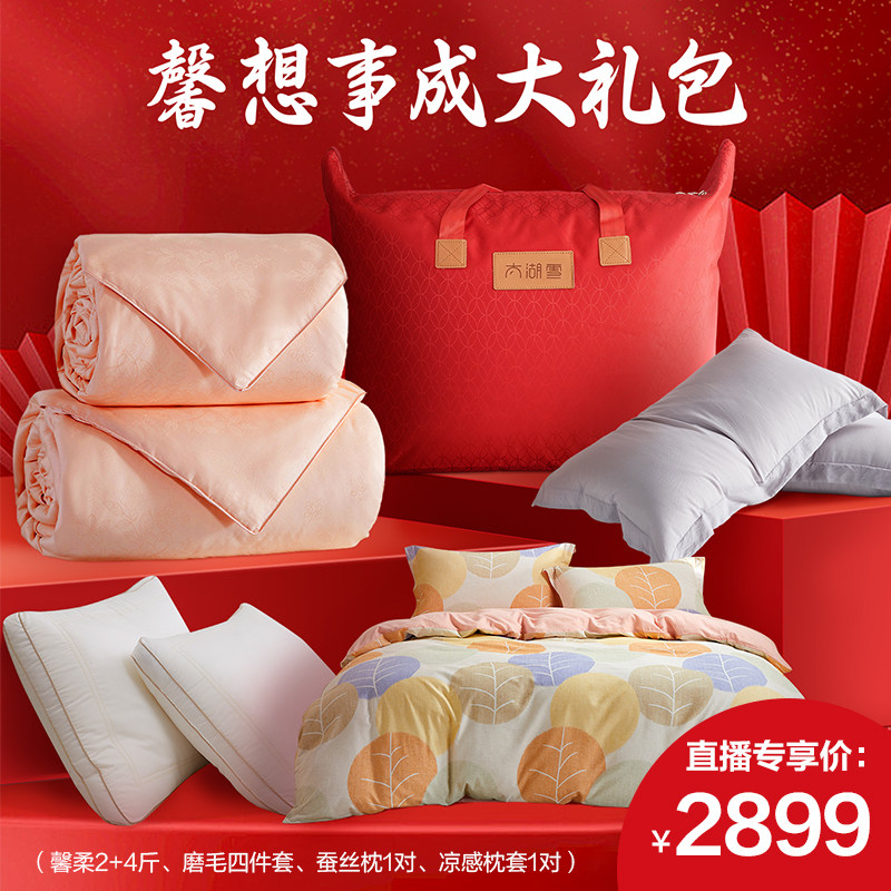 Taihu Snowy silk quilted by autumn and winter 100% Double Palace Cocoon Mulberry silkworm Silk Quilt handmade by Xinhuathing to become a big gift bag-Taobao