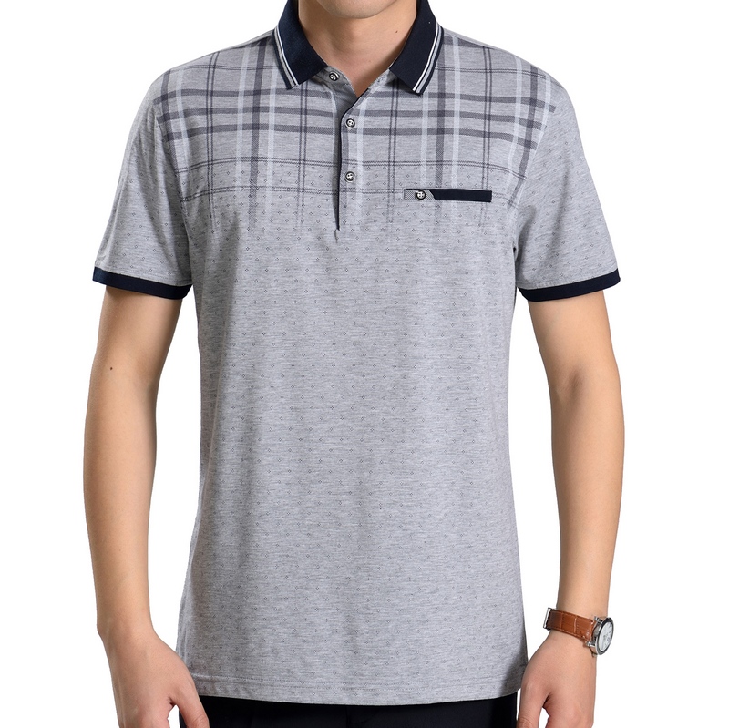 Cha ngắn tay t-shirt mùa hè 40-50 tuổi người đàn ông trung niên của mùa hè polo áo sơ mi trung niên cha dài tay quần áo