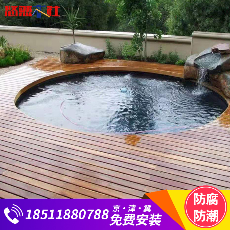 Pinewood Floor Embalming Carbonated Wood Terrace Patio Balcony Barau Finnish Wood Outdoor Cool Kiosk Vineyard fence