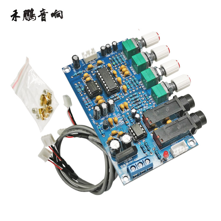 Hair Burning Grade HIFI Dual Power Supply PT2399 Microphone Amplifies Digital Echo Reverberation Board KTV Karaoke Timelapse