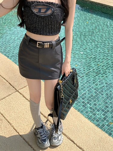 Осенний пиджак классического кроя, юбка, мини-юбка, подходит для подростков, высокая талия, с акцентом на бедрах