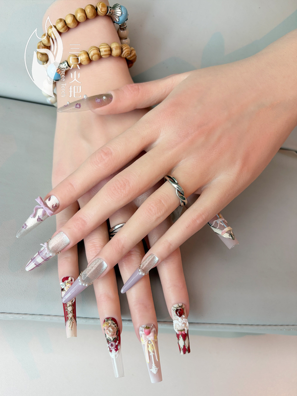 Nail Art Hand Model, Jewelry Display Model Props, Card Slot Version, Nail Insert Practice Silicone Prosthetic Hand