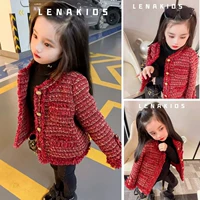 Зимняя детская удерживающая тепло куртка, увеличенная толщина, в стиле Шанель, детская одежда, в корейском стиле, в западном стиле