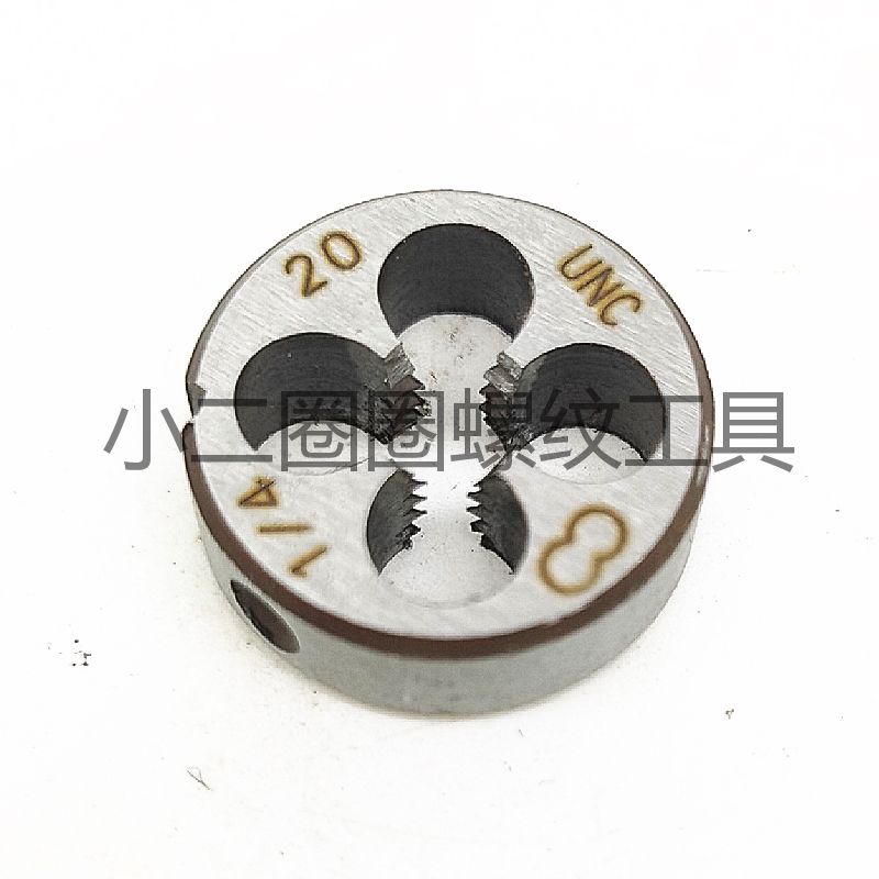 American round die 1 4UNC UNF quarter one 20 24 26 28 32 36 40 positive and negative buckle right left tooth English