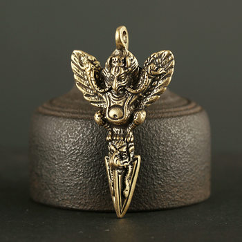 Jungle leopard copper keychain pendant antique miscellaneous pendant