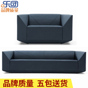 Dàn nhạc kim cương hiện đại bọc da sofa văn phòng tiếp tân đơn giản ba người sofa văn phòng kết hợp bàn cà phê