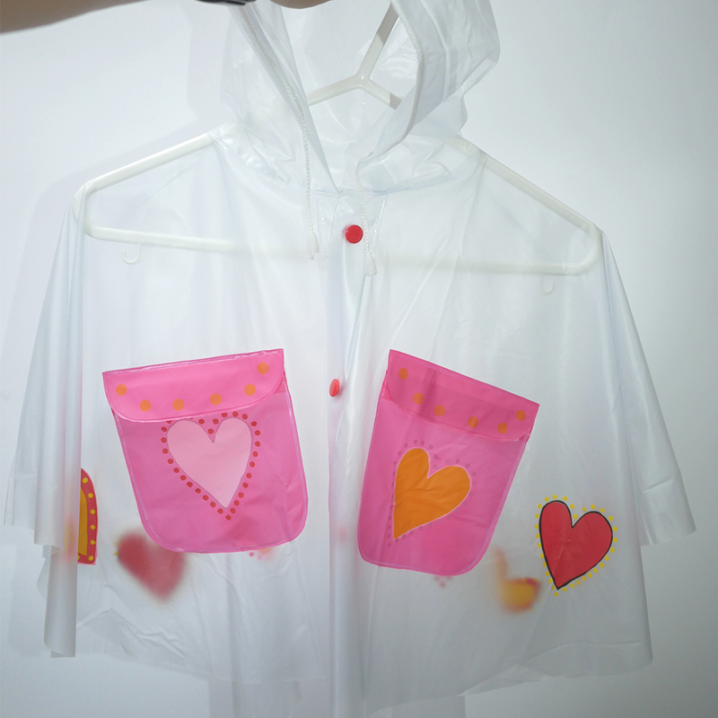 Lightweight Children's Rain Poncho, Rainproof, Suitable for Kids, Matte White, with Pockets, Can Be Worn as a Backpack, Fashionable for Travel Lightweight Children's Rain Poncho, Rainproof, Suitable for Kids, Matte White, with Pockets, Can Be Worn as a Backpack, Fashionable for Travel