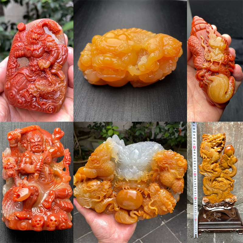 Jade Handheld Ornament High-quality Huanglong Jade Collection