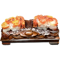 Fidelity Natural Huanglongyu Bawang Pingyu Peaks A pair of Yunnan Jade eggplant pheasant blood yellow white ice Sands