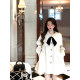 Q Lady Hepburn girl/wool cloak windbreaker coat women's early spring wear small white woolen coat 2024