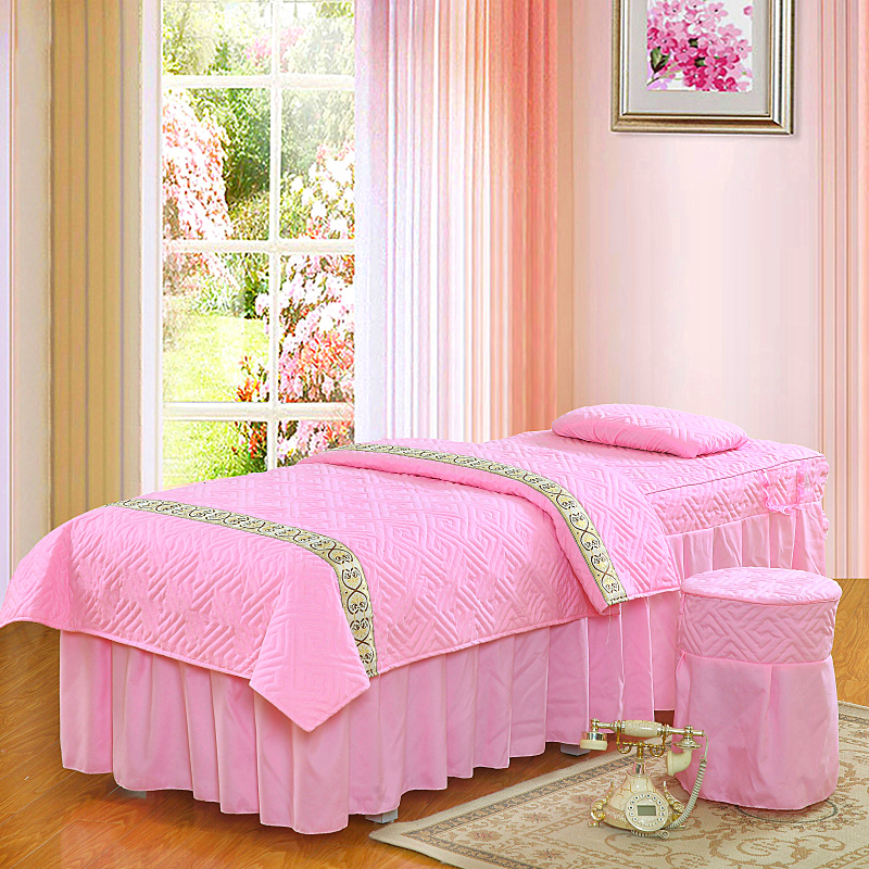 Tinh khiết Beauty denim bedspread vẻ đẹp lanh thẩm mỹ viện miễn phí vận chuyển vẻ đẹp dành riêng điều trị massage nhi - Trang bị tấm ga trải giường nối mi