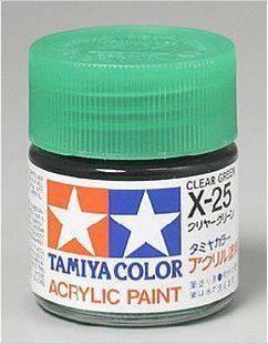 (HY) TAMIYA FIELDS PALACE 81525 X-25 MODEL UPPER COLOR PAINT WATER-BASED PAINT BRIGHT GLOSSY TRANSPARENT GREEN-TAOBAO
