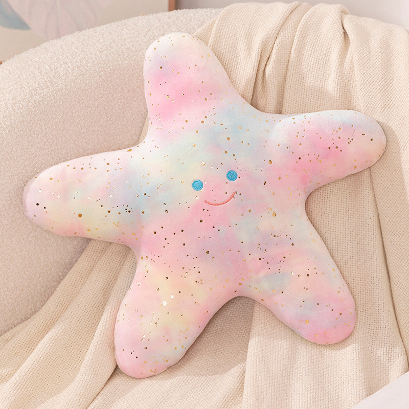 Cartoon Artificial Shell Pillow Doll Plush Toy Starfish Doll Sleeping Pillow Doll Birthday Gift for Girls