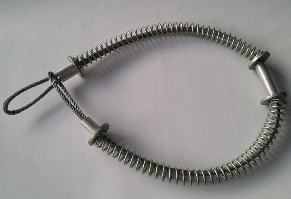 Foreign trade tubing explosion proof rope chain 28 inch safety rope anti-explosion rope iron galvanized material safety spring wire rope-Taobao