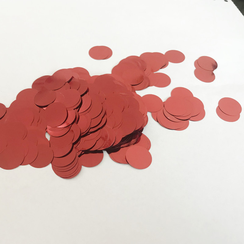 Round PTE Aluminum Foil Aluminum Film Golden Bright Sheet Rose Gold Mesh Red Balloon Filler party Decorative Crushed Paper Scrap