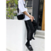 BANGBOY Phiên bản Hàn Quốc của quần ống rộng sọc nam quần rút dây quần học sinh màu đen thể thao hoang dã quần giữ nhiệt nam Quần Jogger
