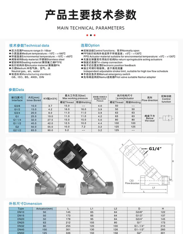 Van điều khiển góc ghế khí nén bằng thép không gỉ van điều khiển hơi nước nhiệt độ cao van góc van khí nén DN15 20 25 40 50 van an toàn cho máy nén khí van khí nén festo