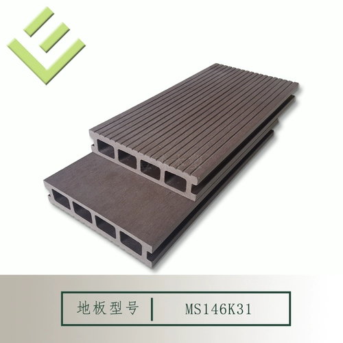 PE Пластиковый деревянный полы 146xx31 Деревянный пластик на открытом воздухе пустое сердце четыре отверстия Антикоррозионные балконы с длинным слотом слот декоративная доска