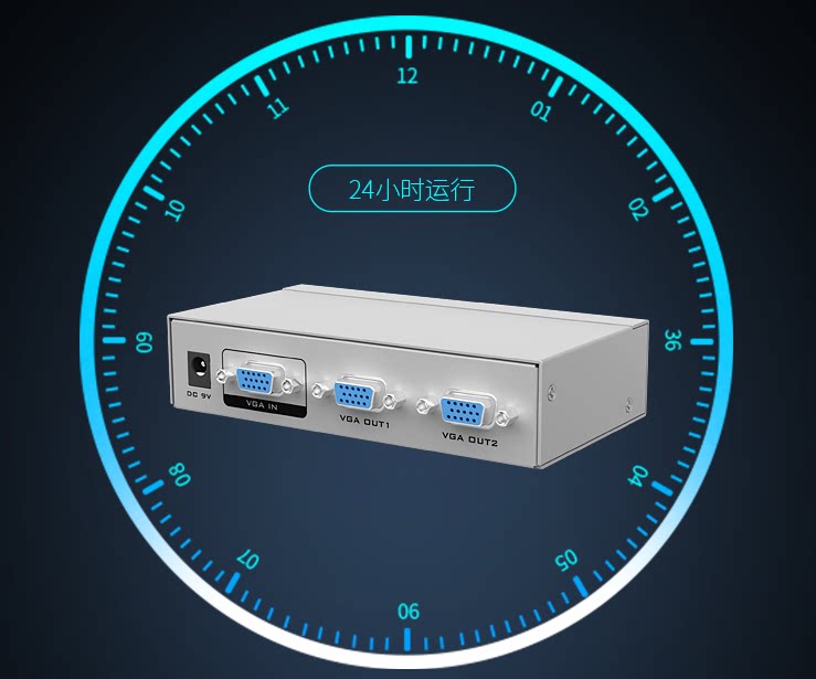Maxtor dimension moment MT-2502-K VGA splitter one into two out 1 minute 2 computer frequency divider 1 into 2 out