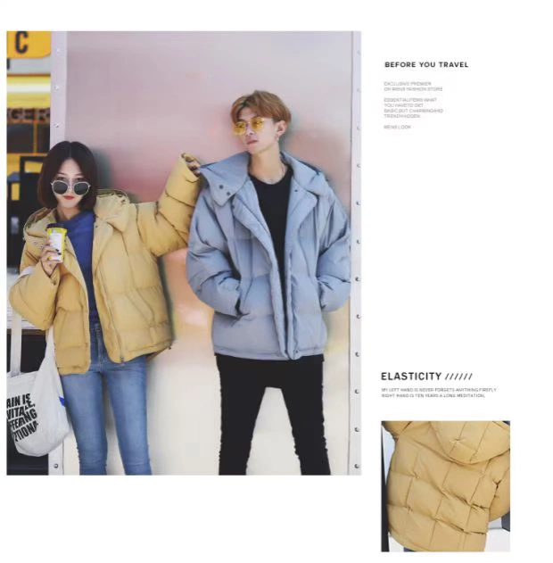 Mẫu mùa đông 2003-P100 2018 với áo khoác cotton trùm đầu dày