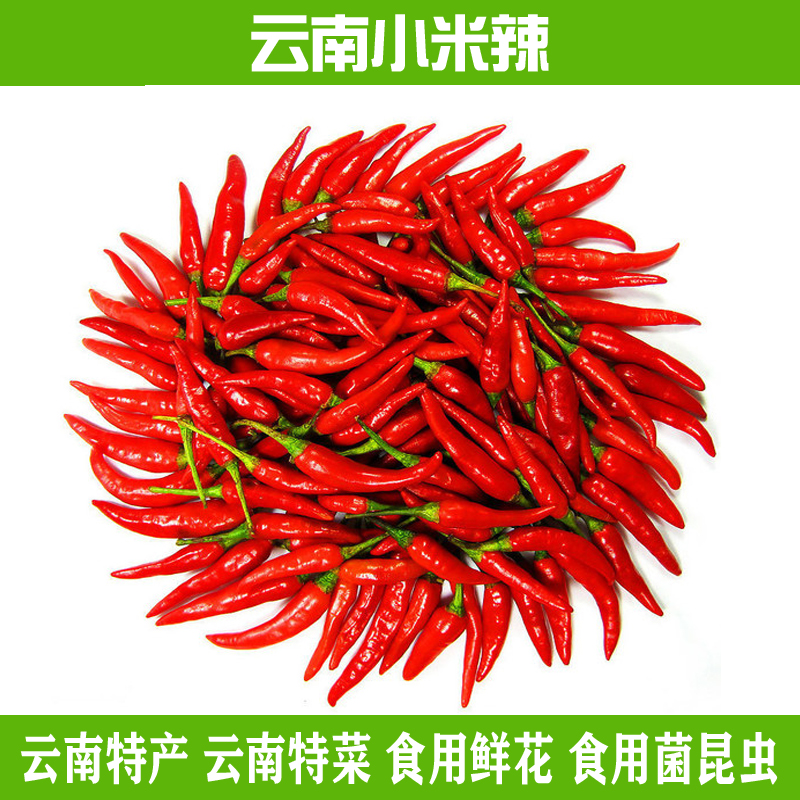 1000g Yunnan specialty fresh red millet pepper chaotian pepper super spicy refreshing spicy origin hotel ingredients