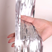 Дождь полосы серебряный белый 1m*2m