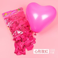 Розовая красное сердце в форме 100