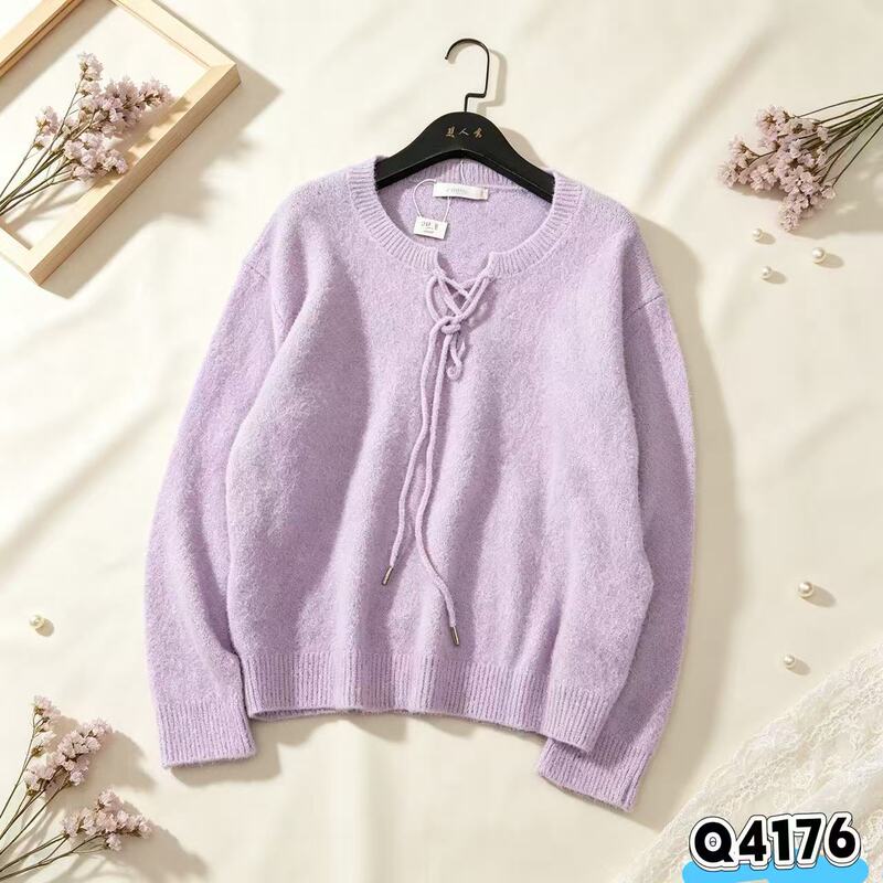 Xianjia Autumn and Winter Plus-Size Women's Knitwear Top Q4176
