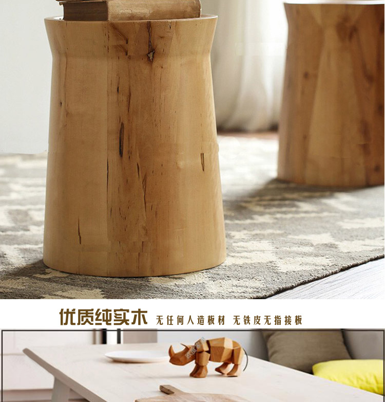 Khối gỗ Bắc Âu rắn gỗ trang trí phân tròn cơ sở gỗ bàn cà phê với phân gốc khắc khung gốc cây cọc - Các món ăn khao khát gốc bàn ghế gốc cây nhãn