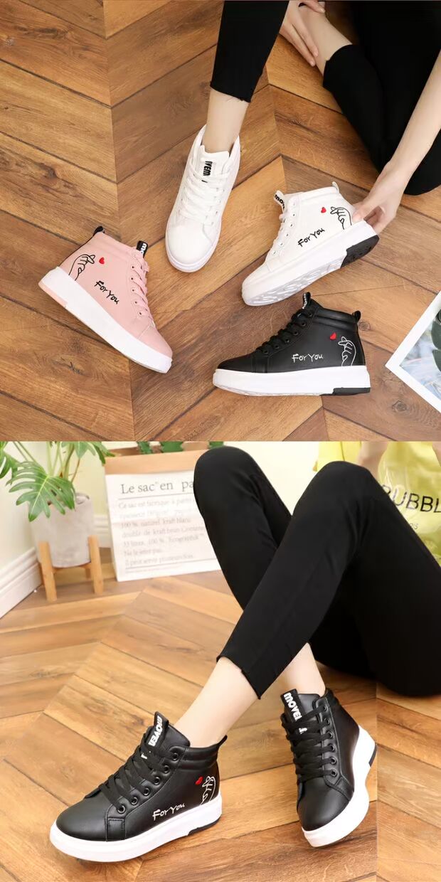 Giày tuyết nữ mùa đông mới cao để giúp giày cotton nữ sinh viên Hàn Quốc phiên bản đế bệt hoang dã cộng với đôi bốt nhung ngắn trẻ em boot nữ cao cổ