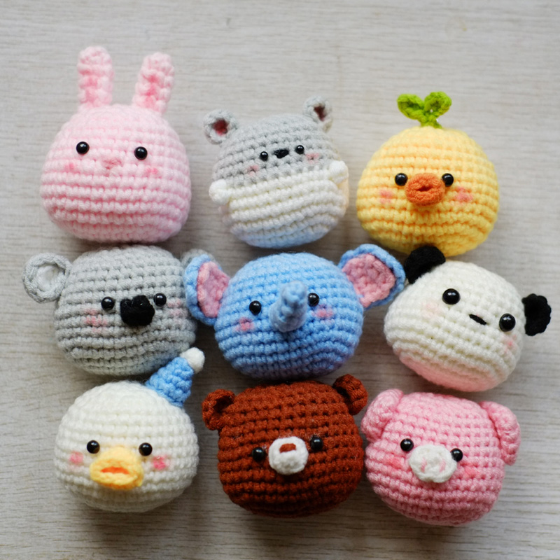 New products Buy two send a hand DIY wool thread crochet woven material bag Bear rabbit Duck Elephant Rice ANIMAL MOBILE PHONE