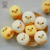 Wool felt DIY handmade puffy ball material wool wrap doll yellow duck yellow chicken key ring