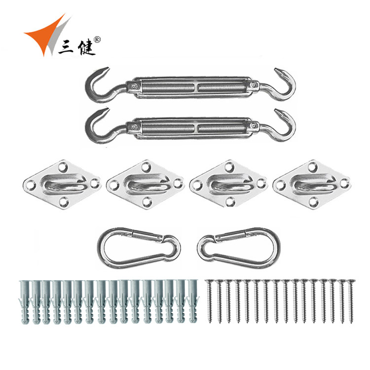 Three Bodybuilding Industry 304 Stainless Steel Lock Catch Crammer Square Fixed Buckle Expansion Screw Triple Four Corner Suit Accessories