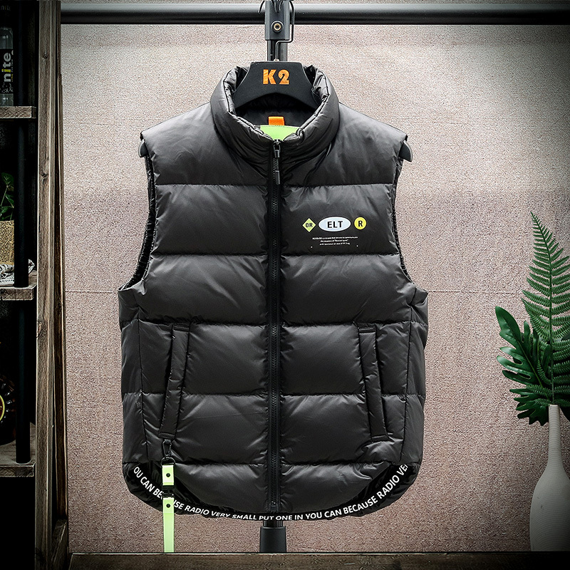 Men's down Vest 2026 Spring, Autumn and Winter New Style Warm Vest Korean Style Youth White Duck down Thickened Vest