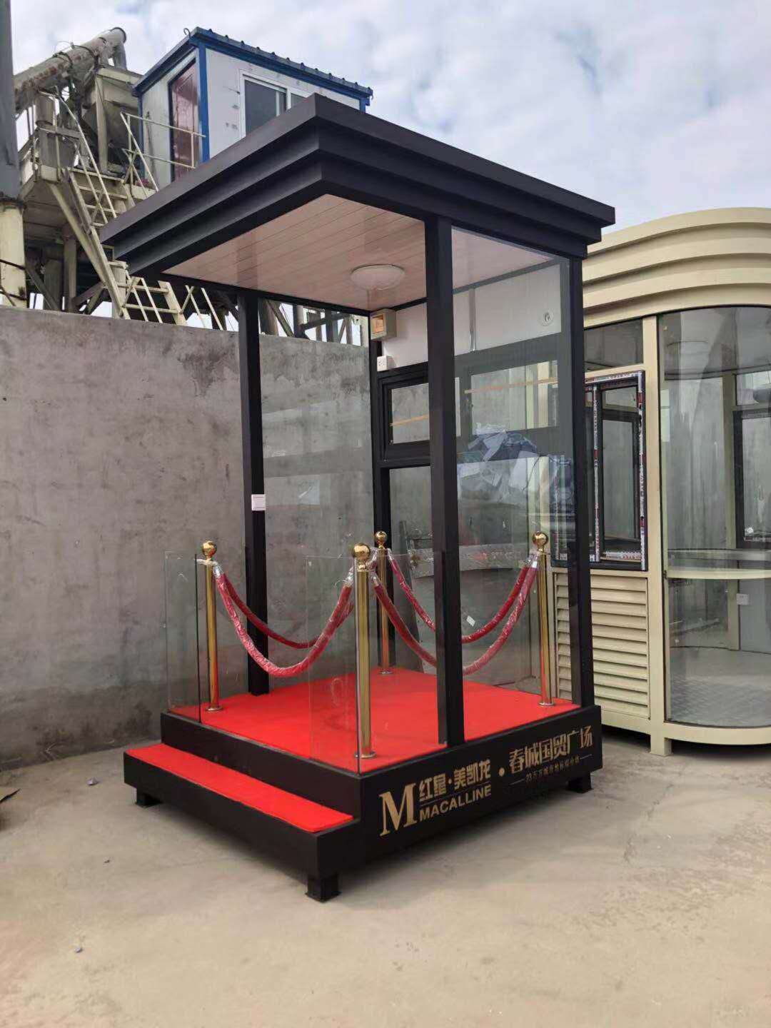 Steel structure image stand glass gallery security guardsguard pavilion and shelter finished duty pavilion custom duty room