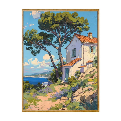 Цифровой домик для рисования, масляная краска, DIY