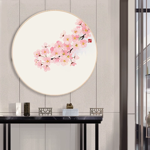 Печать Cross 2019 Новый вишневый цветок романтическая гостиная цветочные цветы цветы гонка с цветами вокруг простой простая простая проводка