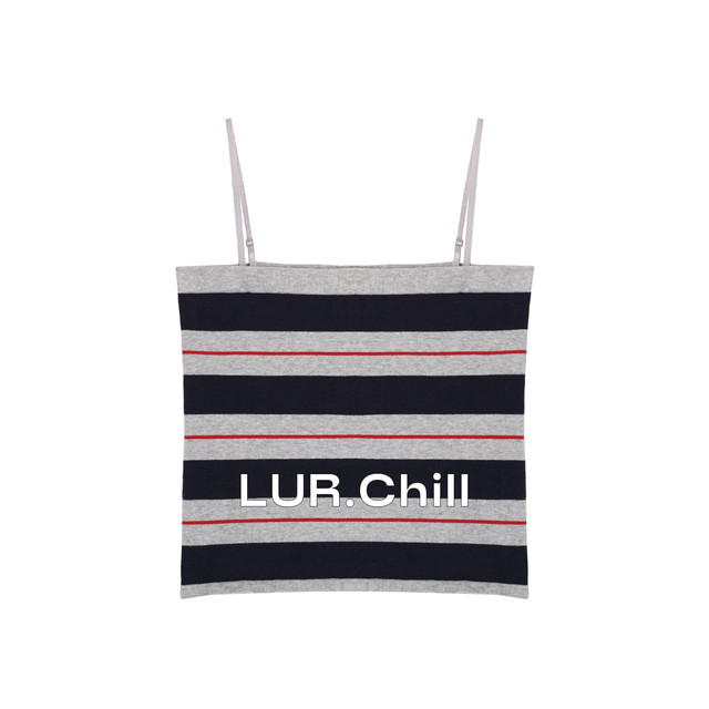 Camisole ຊັ້ນລຸ່ມແບບກະທັດຮັດທີ່ມີເສັ້ນຕັດກັນແລະສີທີ່ກົງກັນຂ້າມ