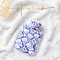 Tide water injection hot water bag small female velvet cloth cute mini irrigation warm hand bag hand warm treasure cartoon warm water bag