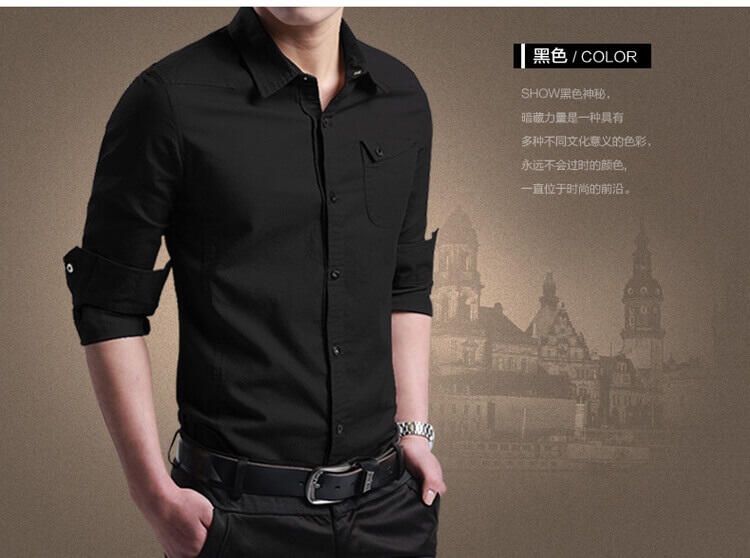 Mùa thu và mùa đông nam dài tay cộng với nhung dày áo ấm nam kinh doanh giản dị áo sơ mi dài tay cotton Quần áo nam mỏng áo sơ mi nam cao cấp