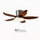 Fan Lamp, Restaurant Ceiling Fan Lamp, Antique Style Walnut Wood Grain Color, Bedroom Room, Household Integrated Ceiling Fan Lamp